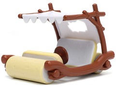 FLINTMOBILE & FRED FLINTSTONE FIGURINE “THE FLINTSTONES” 1/32 DIECAST JADA 33382