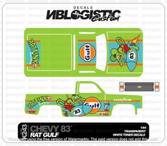 ’83 CHEVY SILVERADO Custom WaterSlide Decal for hot wheels 1/64 a1