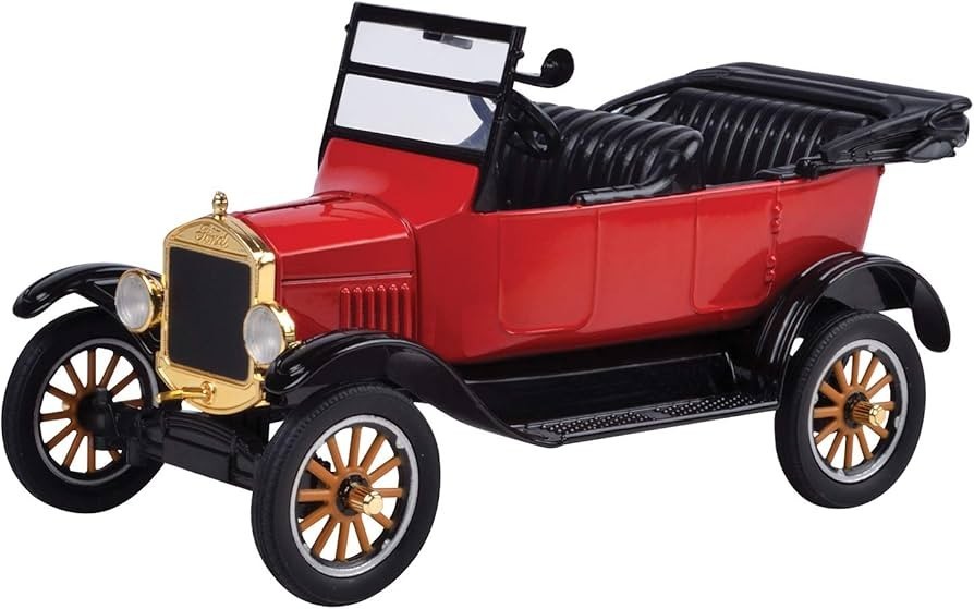 1925 Ford Model T Touring 1:24 Red Motormax Diecast Car DAMAGED BOX