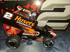 2021 DAVID GRAVEL Autographed SPEEDWAY Hussets 1:18 WINGED SPRINT CAR