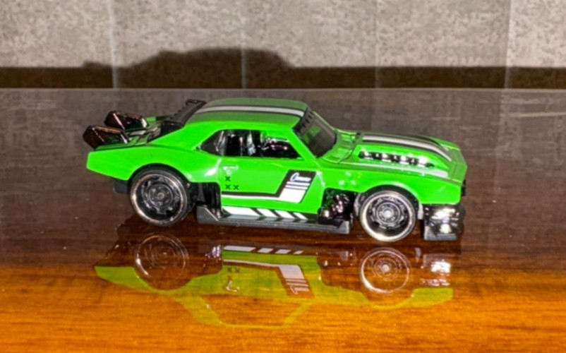 HOT WHEELS 1/64 Mattel Brick Shop Green Custom ’68 Camaro Diecast Hot Ones MINT