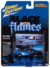 Johnny Lightning Street Freaks Black With Flames 1974 Pontiac GTO 2025 1:64 Car