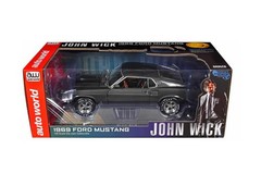 1969 FORD MUSTANG JOHN WICK MUSCLE CAR 1/18 DIECAST CAR AUTO WORLD AWSS145