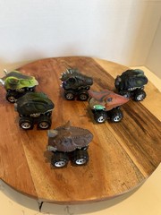 Lot Of 6 Dinobros Dinosaur Park Head Pull Back Friction Jurassic Monster Trucks