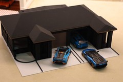1:64 Scale Diorama House with 2 Car Garage | 3D Printed Display for Diecast Cars
