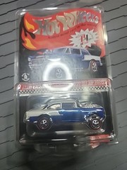 HOT WHEELS 1/64 DIECAST CAR ’55 CHEVY BEL AIR GASSER 2016 BLUE # 5379/5500 RLC