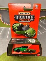2024 Porsche 718 Spyder RS * Green * 2026 Matchbox Moving Parts Case M