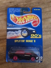 VINTAGE 1992 HOT WHEELS BLUE CARD BLACK SPLITTIN’ IMAGE II #248 90’s STYLING NIP
