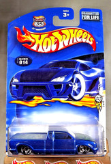 2003 Hot Wheels ERROR #14 First Editions 2/42 STEEL FLAME Blue NO-Side-Tampos