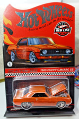 Hot Wheels RLC 1969 Chevy Camaro SS Orange 1/64