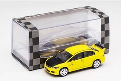 1:64 DCT Honda Civic Type R (FD2) Yellow 2007 Sedan LL-021-86 Diecast Model Car