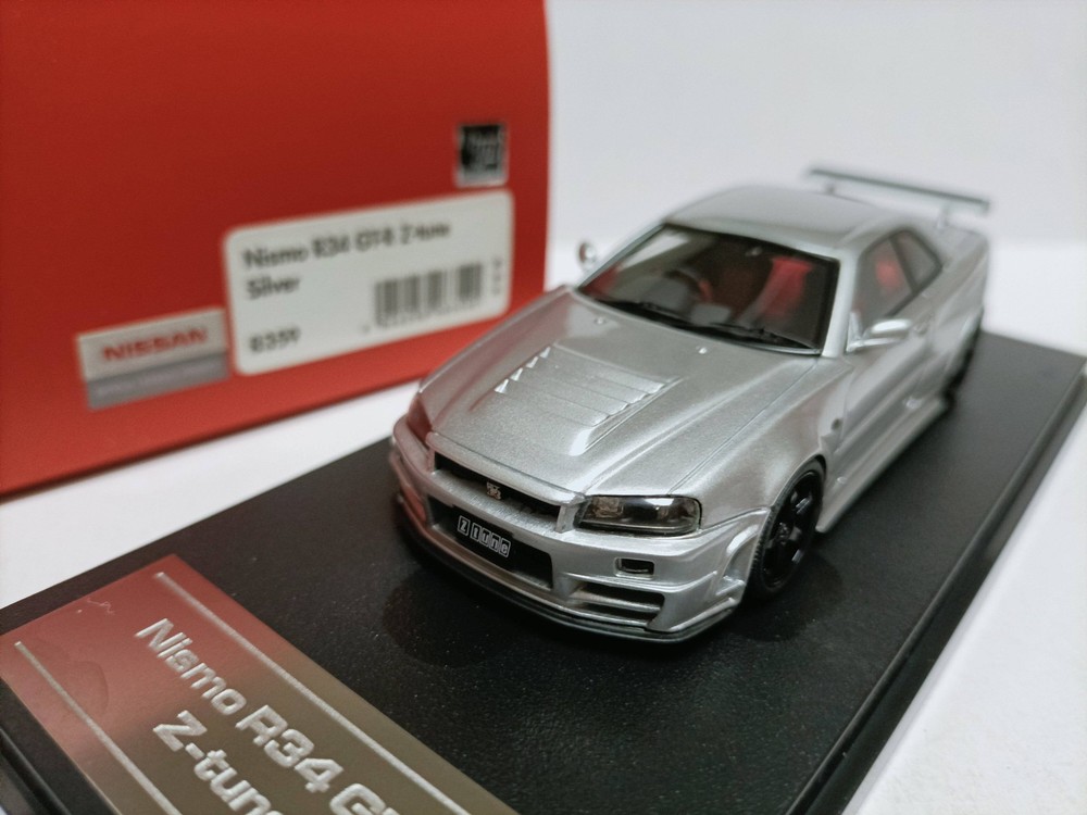 hpi 1:43 GT-R R34 Z-tune Metallic Silver Car Model