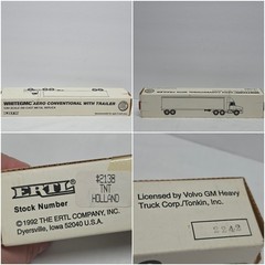 Ertl 1:64 Volvo TNT Holland Motor Express Diecast Truck Trailer White Orange ’92