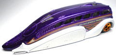 2011 HOT WHEELS LOW FLOW HW TRANSIT PURPLE WHITE 1:64 DIECAST 3 3/8″ BUS ORANGE