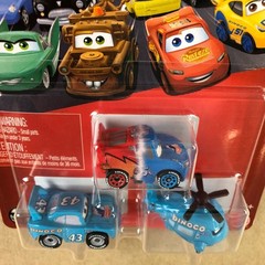 Disney Pixar Cars Mini Racers 3 Pack Transforming Lightning Rotor Turbosky King