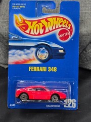1991 HOT WHEELS BLUE CARD #226 Pink FERRARI 348 (81)