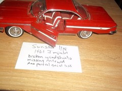 Sun Star 1:18 1961 Chevrolet Impala SS 409 Red Diecast Car