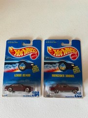 Hot Wheels Lexus SC400 #264 – Mercedes 380SEL #253 Lot of 2 K2