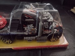Extreme Hauler Friction Power Semi Truck Flatbed with 2 Cars NOS
