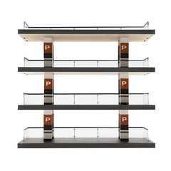 4-Story Diorama 1/64 Car Garage Model Parking Lot Backdrop Display Scene Model