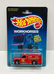 1986 Hot Wheels WORKHORSES Rescue Ranger Emergency Vehicle #5145 diecast