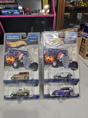 2002 HotWheels Cruisin’ America HOT RODS real riders Complete Set Of 4 exclusive