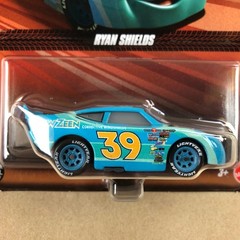 Disney Pixar Cars Ryan Shields #39 Blue 1:55 Scale Diecast 2024 Mattel Car Toy