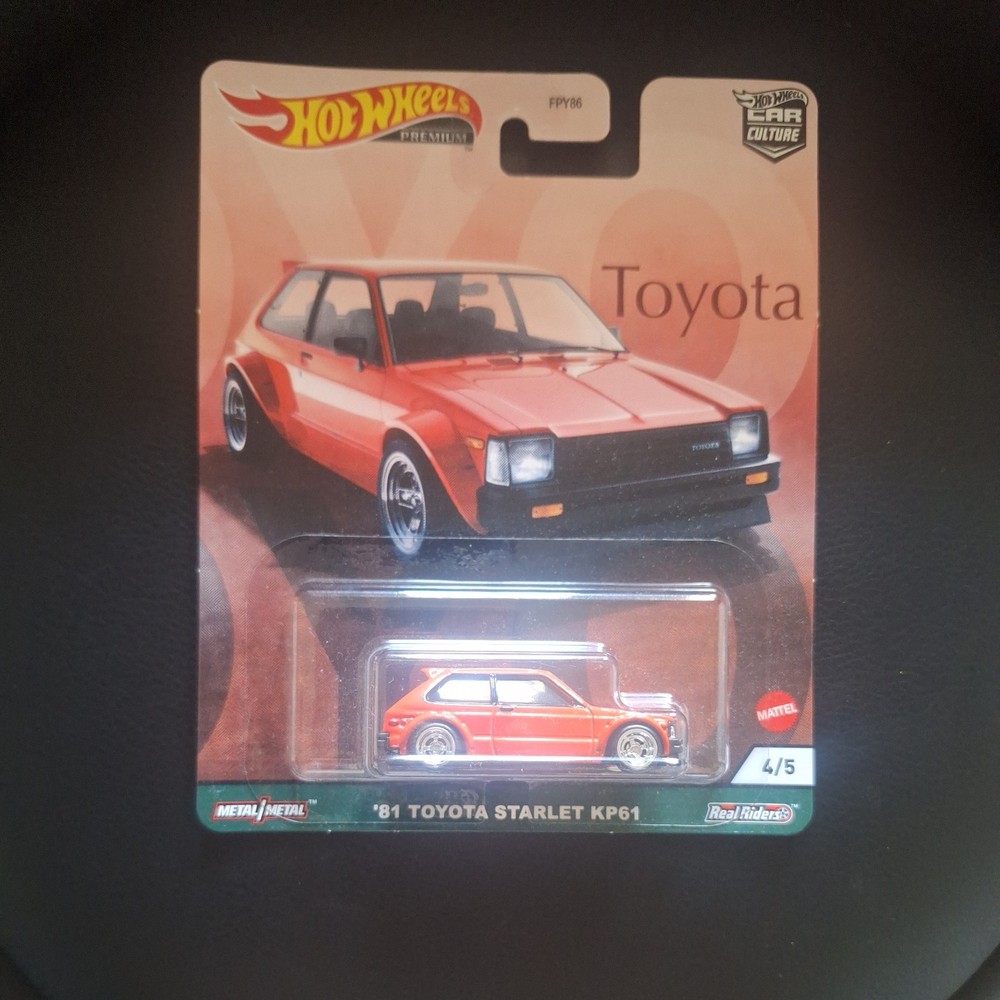 1/64 HOT WHEELS PREMIUM 2021 CAR CULTURE TOYOTA ’81 STARLET KP61
