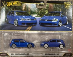 2026 Hot Wheels Premium 2-Pack 2004 Volkswagen Golf R32 & Golf MK7,Free shipping