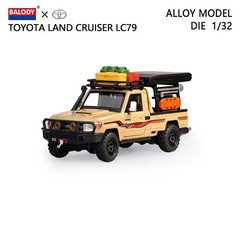 1/32 TOYOTA Land Cruiser LC79 Camping Off Road Toy Car Diecast Alloy Miniature P