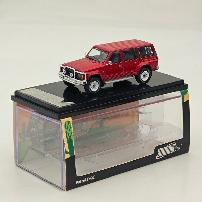 1:64 Shadow Pro Nissan Patrol Y60 LHD Burgundy Diecast-for Car Model Collectors