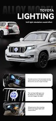 1/18 Toyota Land Cruiser Prado GX White Diecast Model Car Gifts For Friends