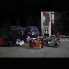 1/64 Diorama Car Garage Tool Cart Model Diecast Car Repair Workshop Accessories