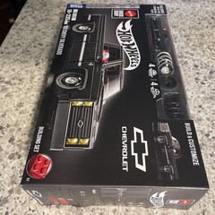 Mattel Brick Shop Hot Wheels Black ’83 Chevy Silverado Building Set In Hand