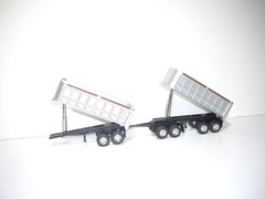 DCP FIRST GEAR 1/64 2-22′ DUAL TANDEM AXLE DUMP TRAILERS WITH TANDEM AXLE DOLLY