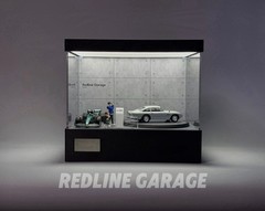Rotating Car Display Case LED Showroom Acrylic Diorama Display Box Garage