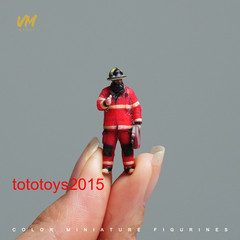 1/87 1/64 1/43 1/35 1/24 1/18 Male Firefighter Scene Minatures Figures Doll Toy