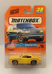 Matchbox Bright Yellow ’70 Pontiac GTO 1:64 On Card Series 5 #38 1997