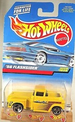 1998 Hot Wheels Mainline/Collector #1028 ’56 FLASHSIDER Yellow w/Chrome 3 Spokes