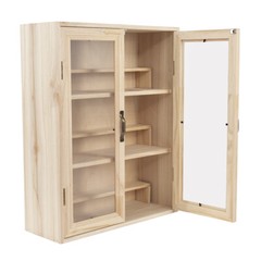 US Wood Toy Car Model Display Cabinet Collection Storage Box with Acrylic Door