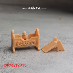 3pcs 1/64 1/43 1/87 indoor Baby Bed slide Scene Miniatures Figures Doll Model