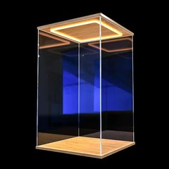 Assembled Acrylic Display Case with Ring LED Lights for Action Figure Car Models