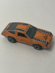 1975 Hot Wheels Flying Customs Redline Orange Chevy Monza 2+2 Loose Read