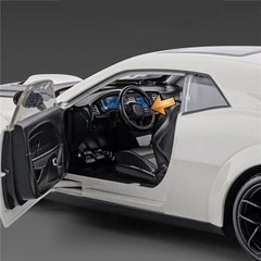 New 1:18 Dodge Challenger SRT Hellcat Model Diecast Sound Light Sports Car Gift