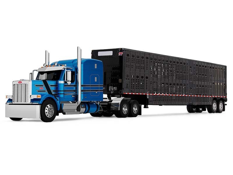 Peterbilt Model 589 w/ Wilson Livestock Trailer 1:64 Scale Model – DCP 60-2172