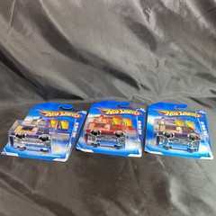 Hot Wheels 2009 Ice Cream Truck Lot of 3 Blue Red Purple HW City Works 113/190