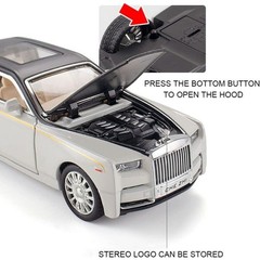 1/32 Rolls-Royce Phantom Model Car Zinc Alloy Pull Back Toy Car with Sound&Light