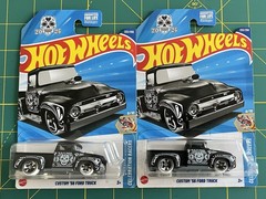 LOT OF 2 – 2025 HOT WHEELS CUSTOM ‘56 FORD F-100 PICKUP TRUCK DAY OF THE DEAD