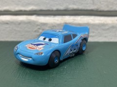 Disney Pixar Cars Lightning McQueen Dinoco #95 Light Blue Push & Go Friction