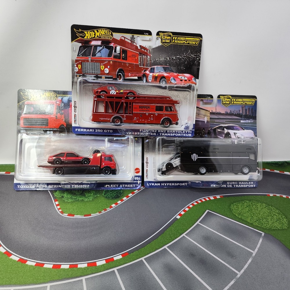 3 Car Set Case H * 2025 Hot Wheels Team Transport Car Culture w/ Ferrari GTO